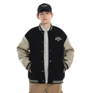 American Retro Sports Baseball Uniform Jacket Pu Shuai Embroidered Jacket