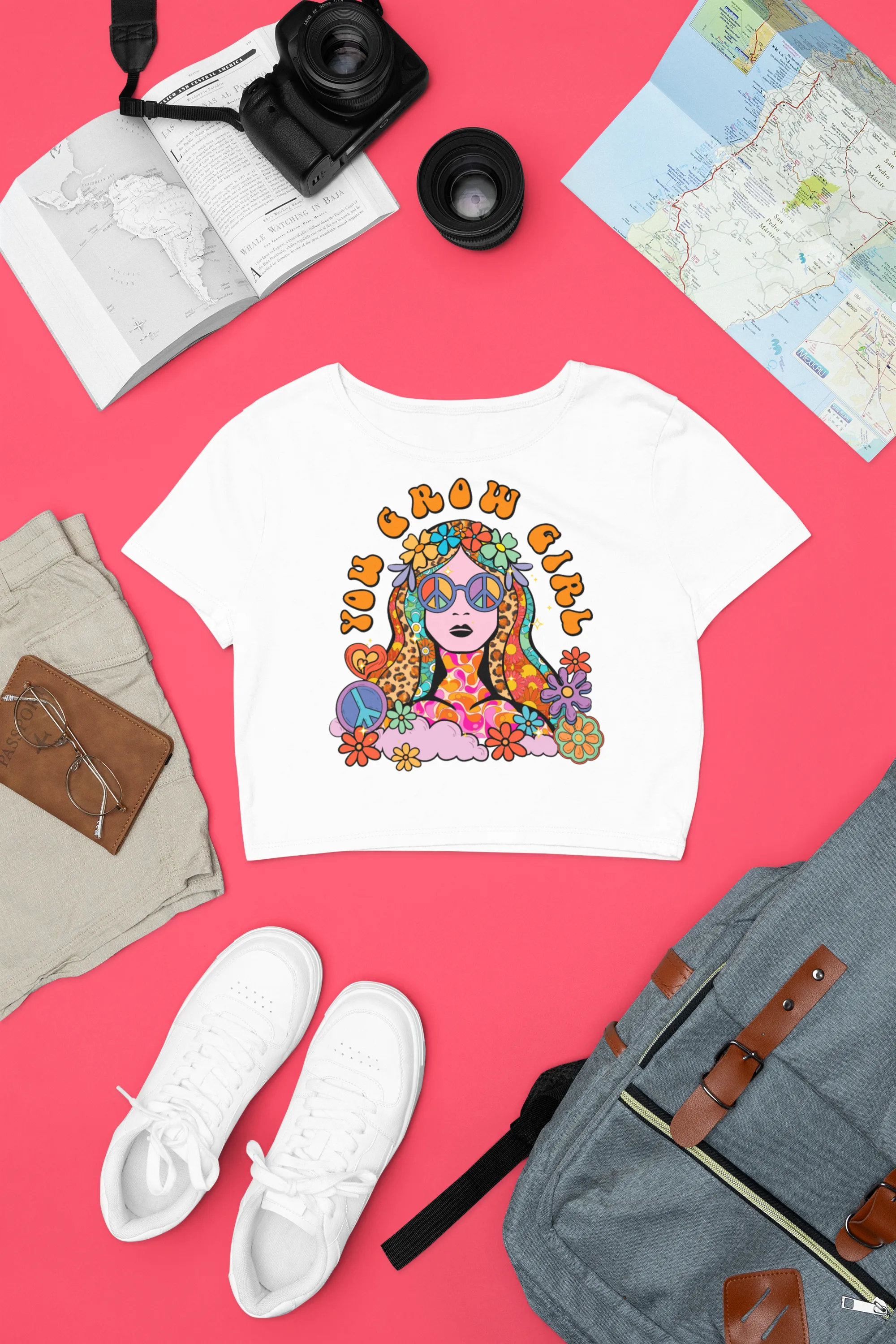 Bloom with Confidence – You Grow Girl Trendy Graphic Crop Top