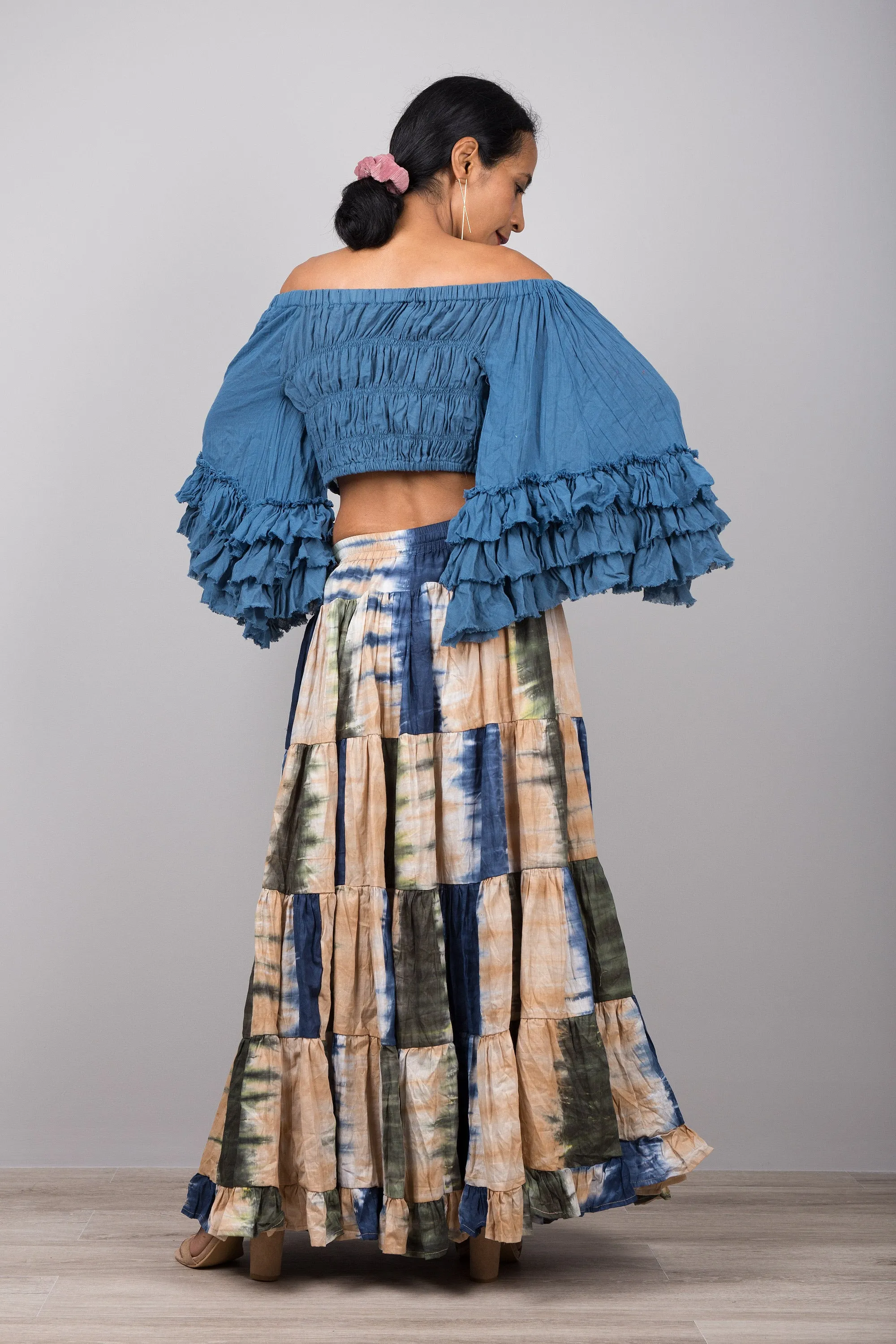 Boho cotton crop top