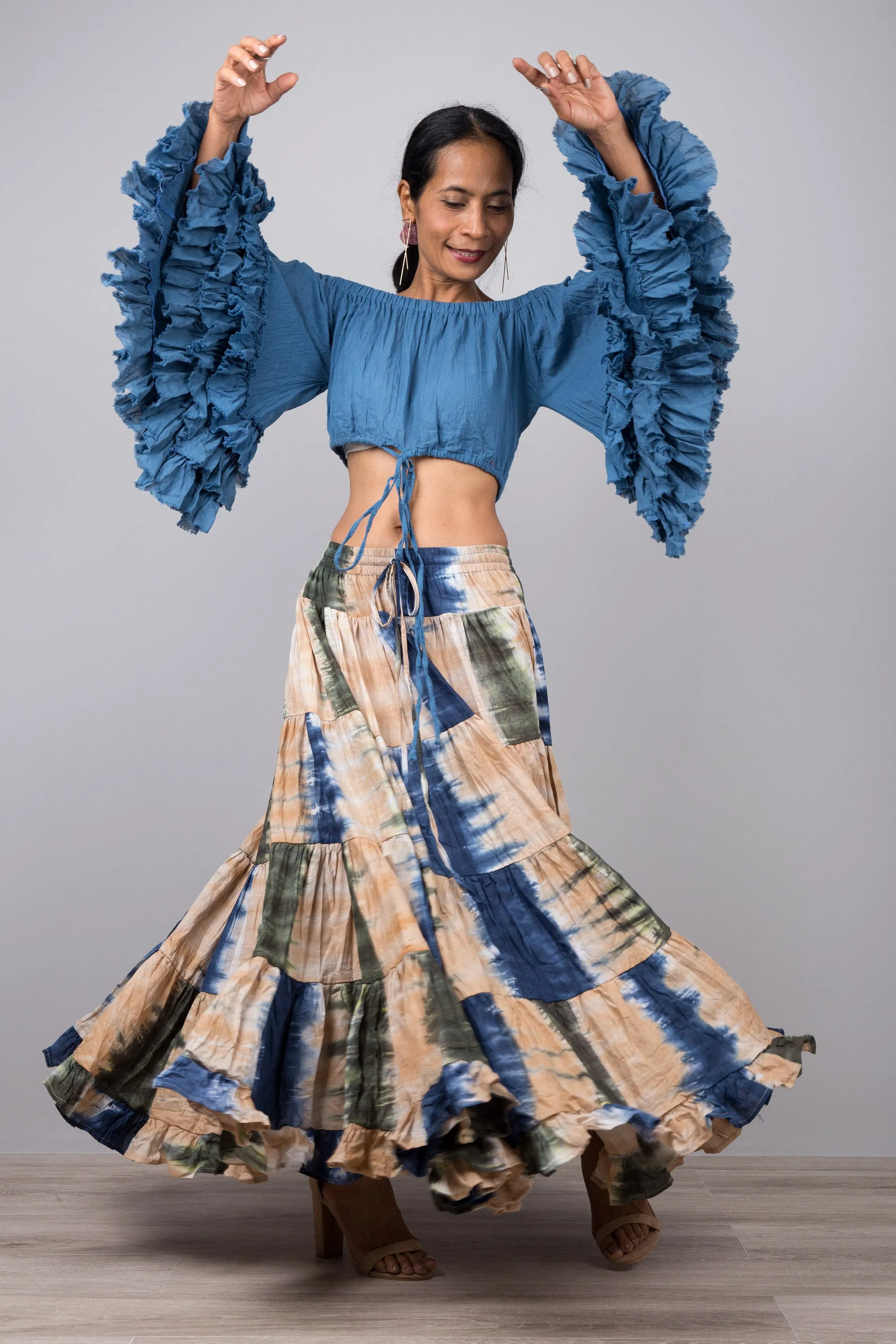 Boho cotton crop top