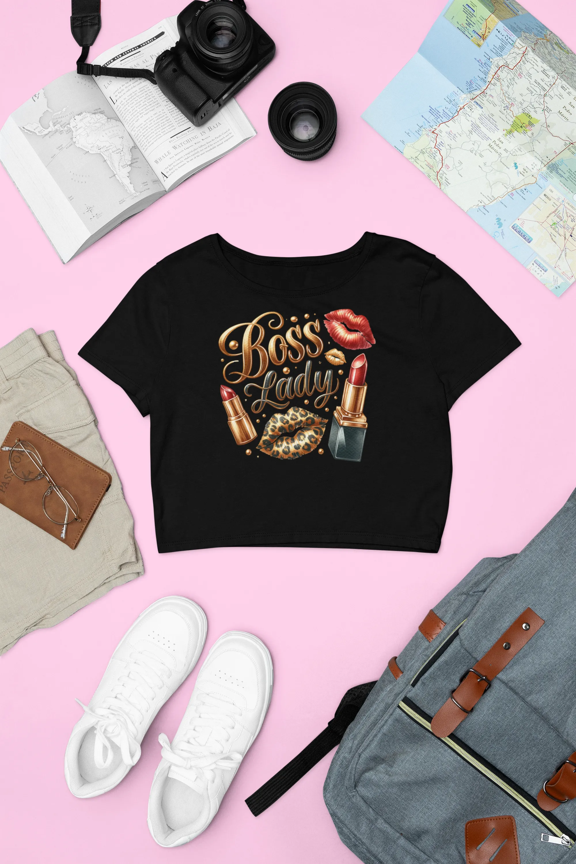 Boss Babe Attitude Graphic Crop Top