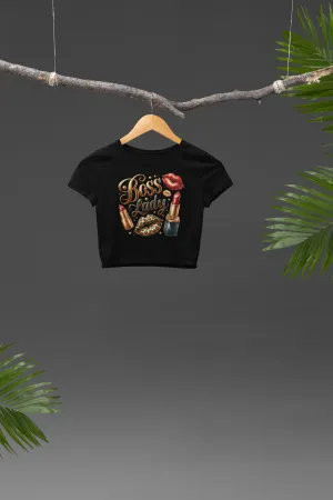 Boss Babe Attitude Graphic Crop Top