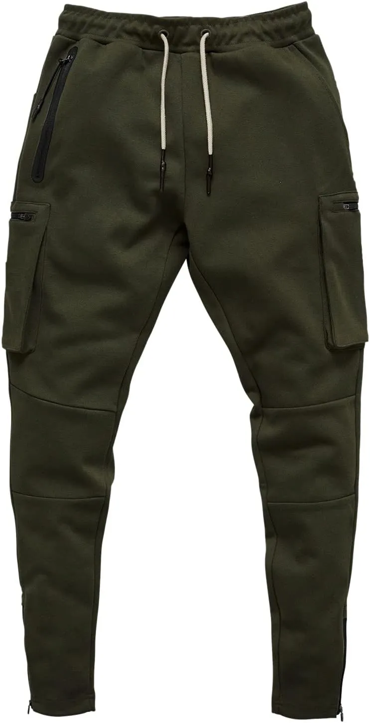 Cargo Pants for Men Relaxed Fit Pants Joggers for Men with Pockets Open Bottom Drawstring Men's Outdoor Work Military