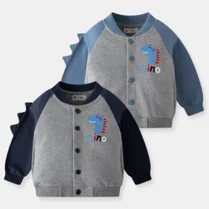 Cartoon Dino Baseball Jacket