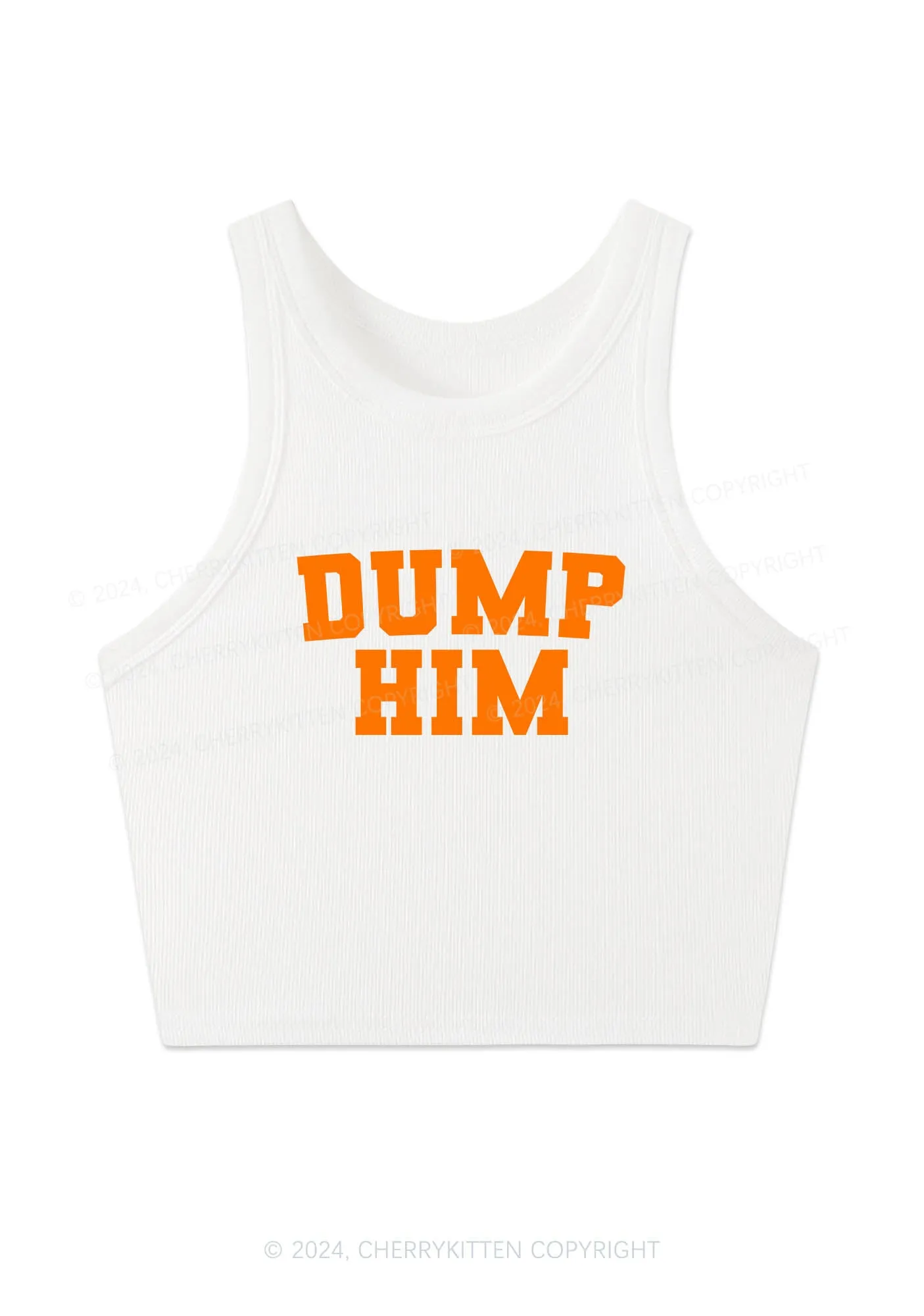 Dump Him Y2K Crop Tank Top Cherrykitten