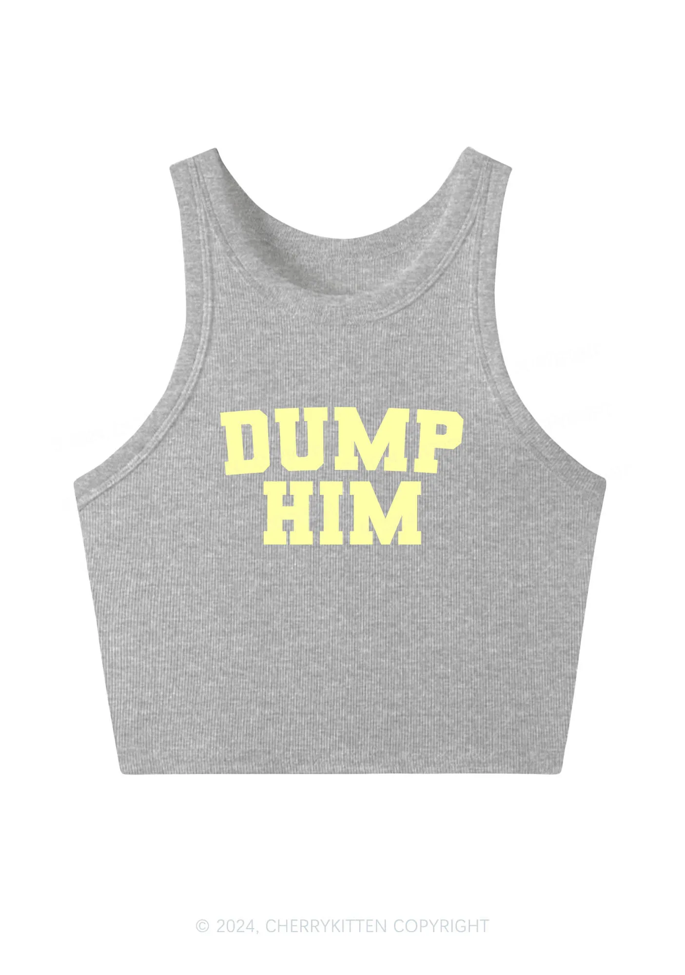Dump Him Y2K Crop Tank Top Cherrykitten