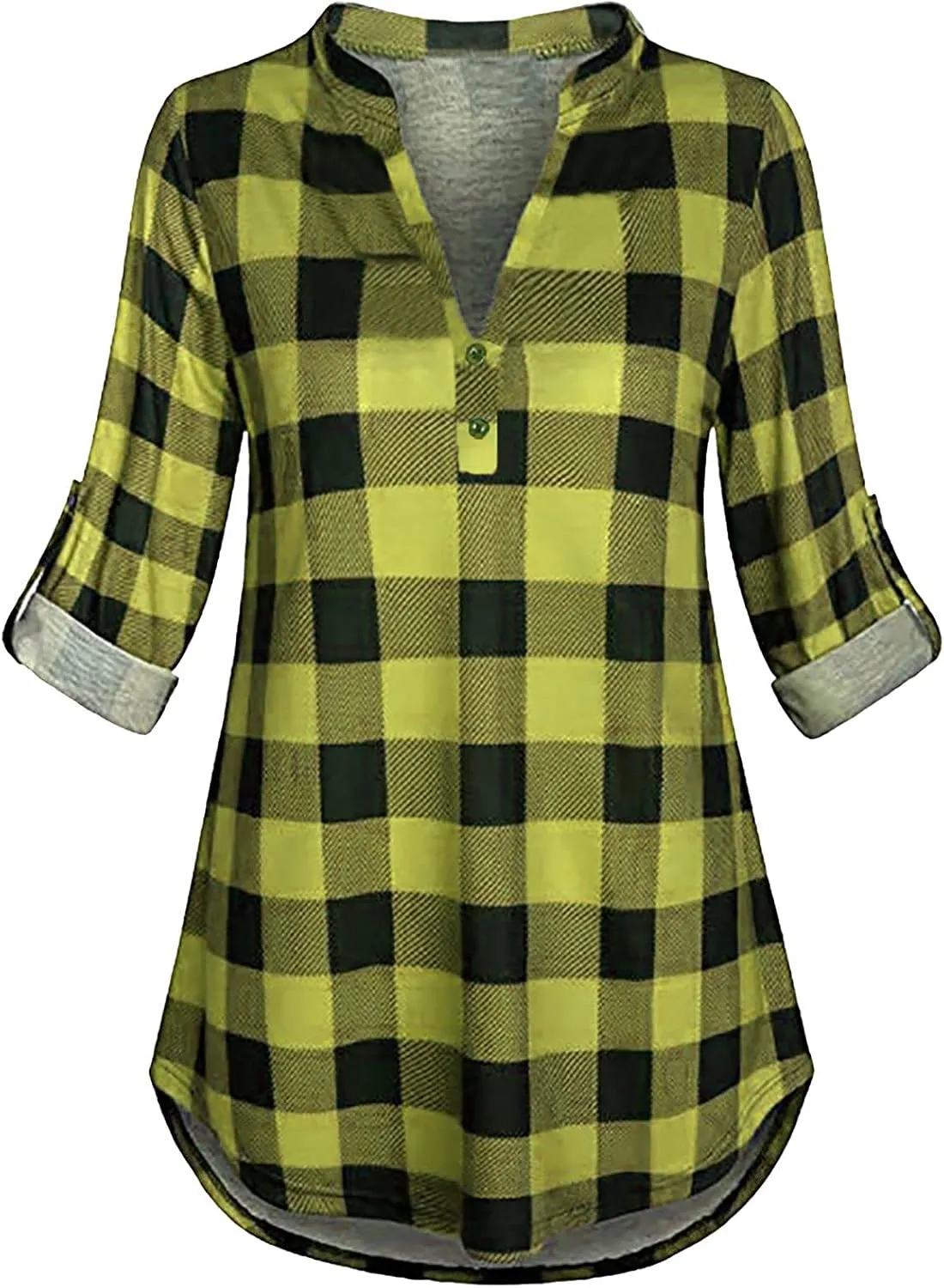 RMXEi Wearable Blanket Hoodie,Women Casual Cotton Long Sleeve Plaid Shirt Women's Slim Jacket Shirt Top
