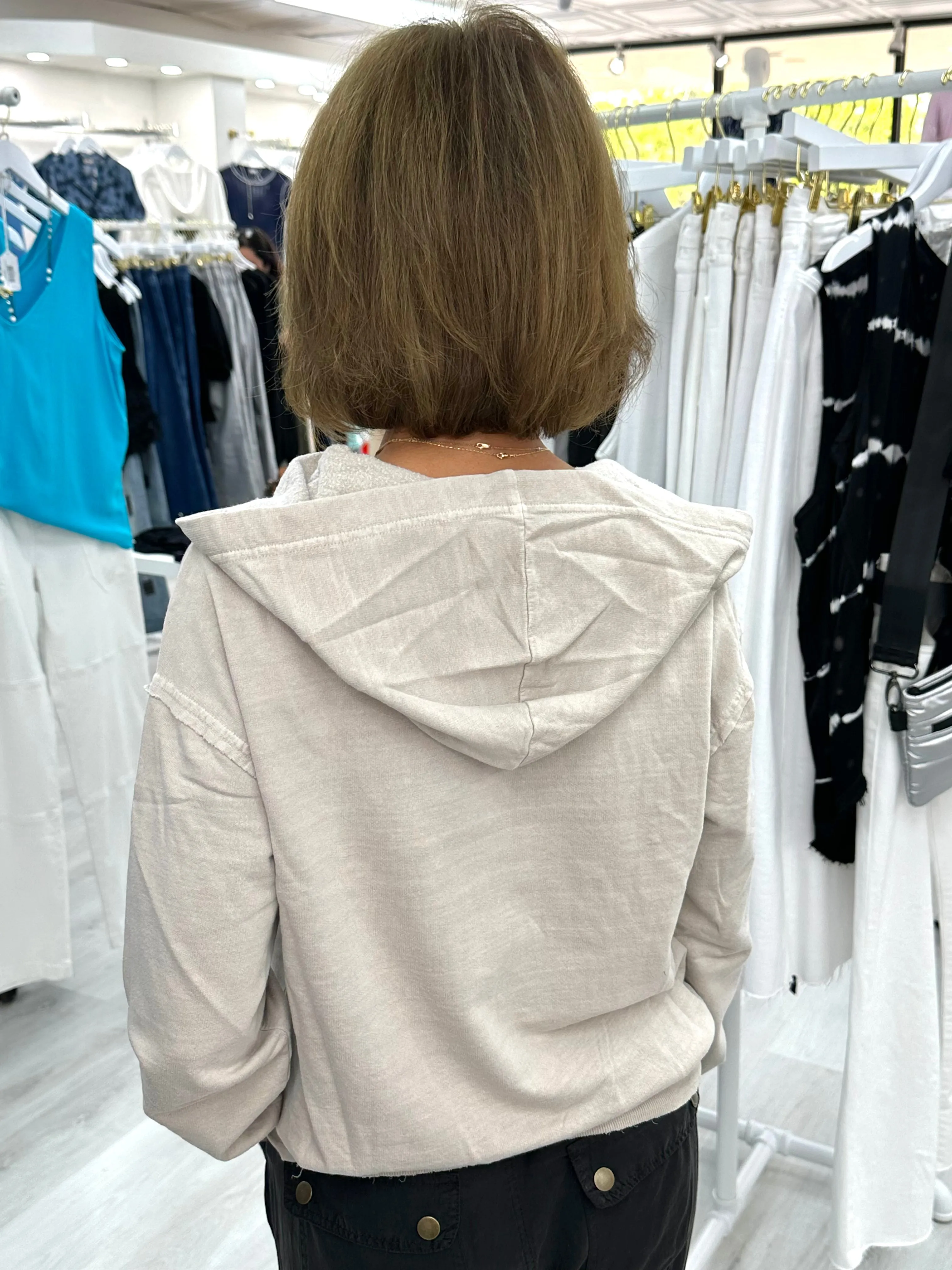 Rosalyn Beige Hoodie