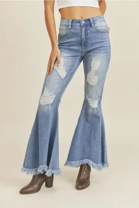 RUBBERBAND FRINGE BELL JEAN