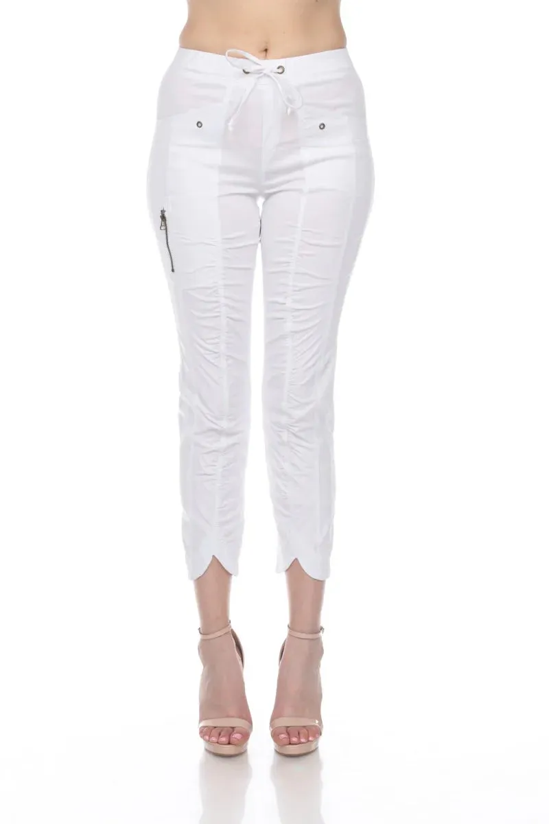 Ruched Scallop Cargo Pants