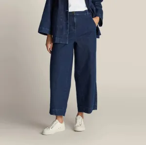 Stretch Denim Barrel Leg Trouser