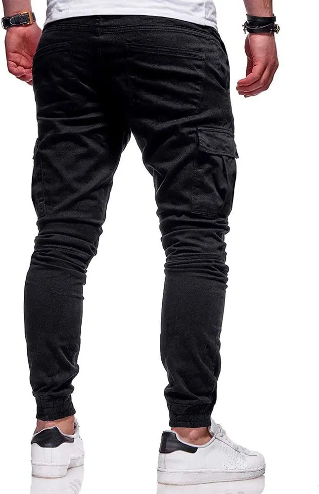 Sweatpants for Men Big and Tall Casual Mens Gifts Cargo Pants Hiking Workout Joggers Expandable-Waist Flat-Front Pant