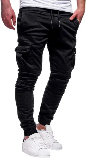 Sweatpants for Men Big and Tall Casual Mens Gifts Cargo Pants Hiking Workout Joggers Expandable-Waist Flat-Front Pant