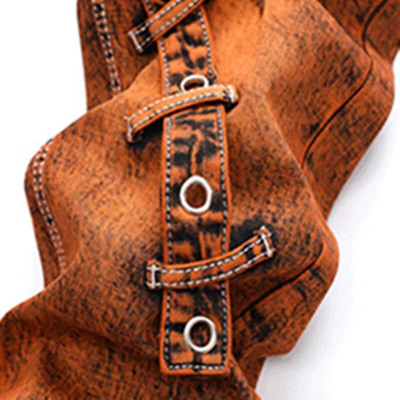 West Louis Mid-Waisted Slacks Hip Hop Jeans